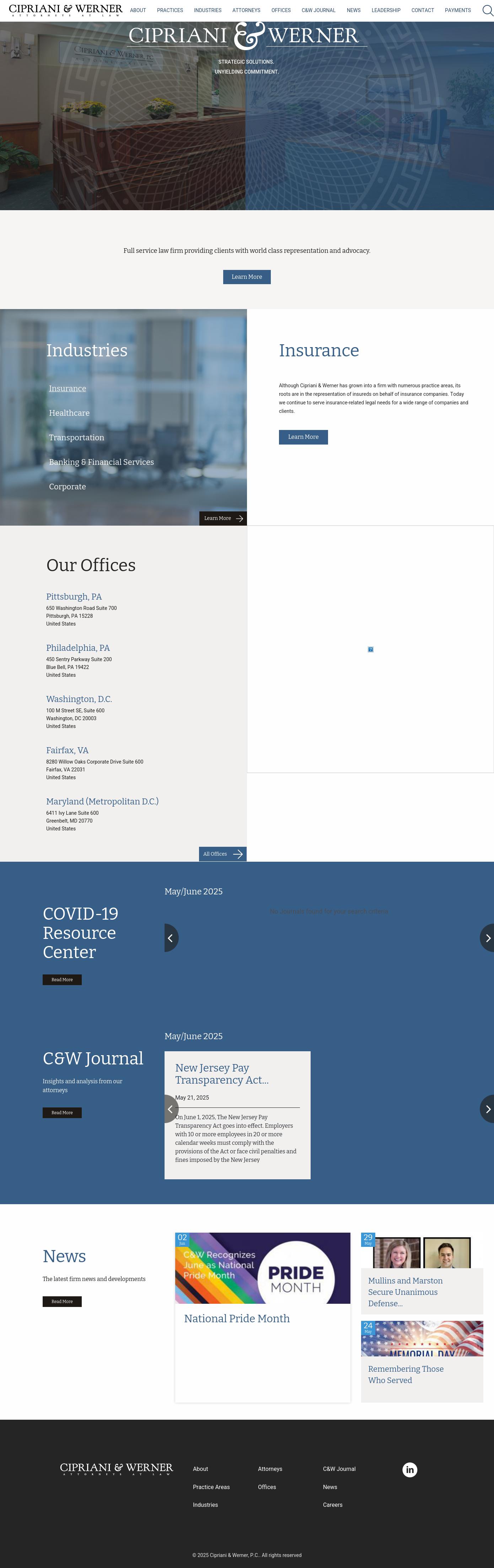 Cipriani & Werner, P.C. - Mt. Laurel NJ Lawyers
