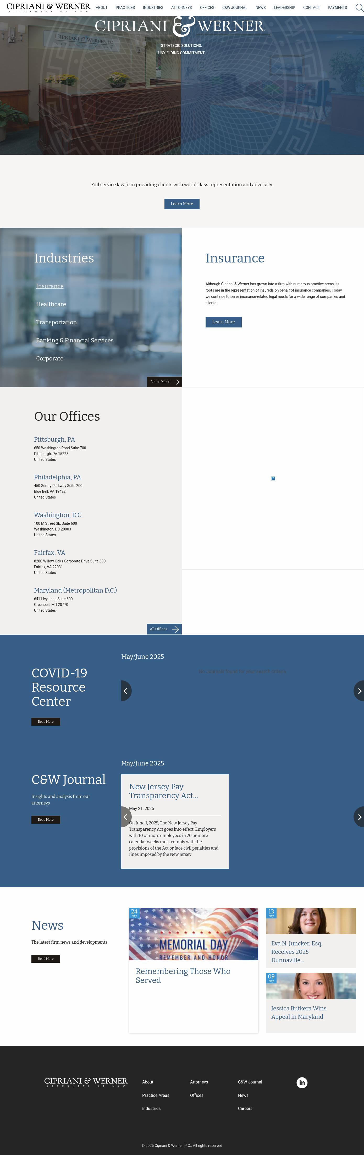 Cipriani & Werner, P.C. - Pittsburgh PA Lawyers