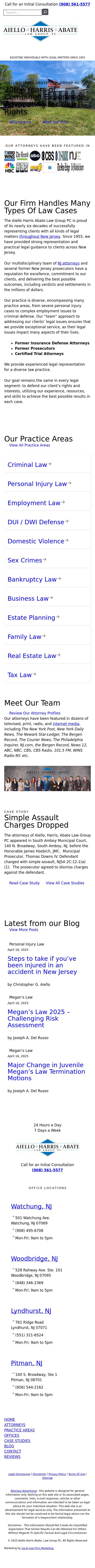 Aiello, Harris, Marth, Tunnero, Pastor & Schiffman, PC Attorneys At Law - Watchung NJ Lawyers