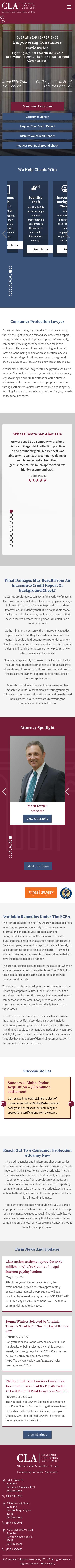 Consumer Litigation Associates - Newport News VA Lawyers