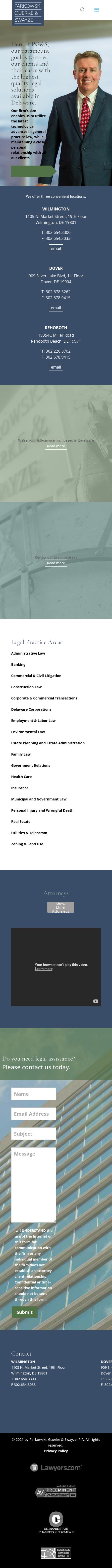 Parkowski, Guerke & Swayze, P.A. - Dover DE Lawyers