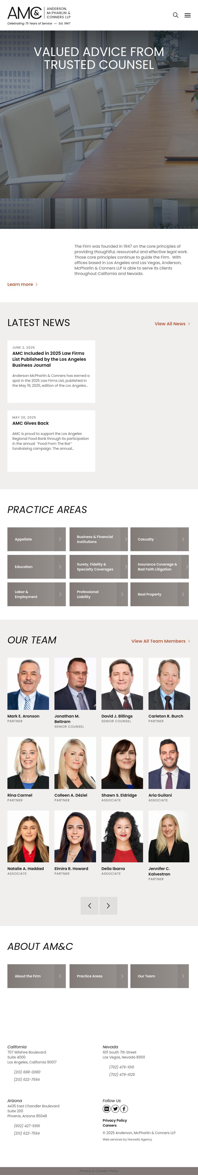 Anderson, McPharlin & Conners LLP - Los Angeles CA Lawyers