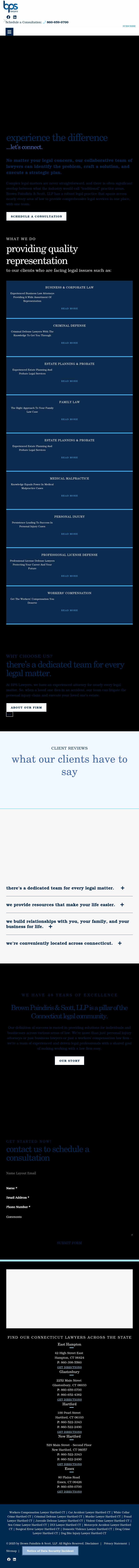 Brown Paindiris & Scott, LLP - East Hampton CT Lawyers
