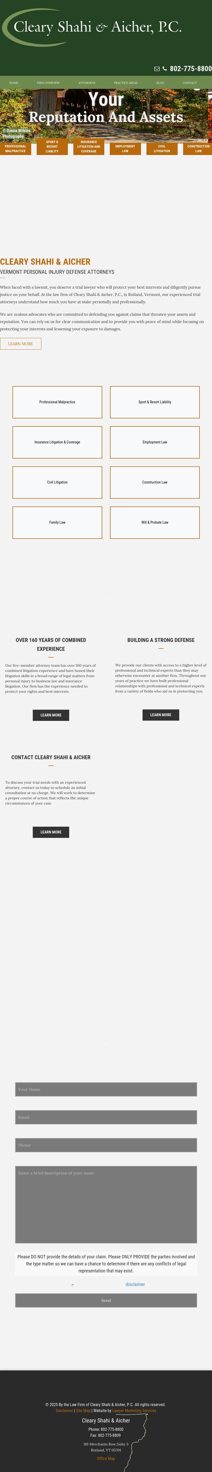 Cleary Shahi & Aicher, P.C. - Rutland VT Lawyers