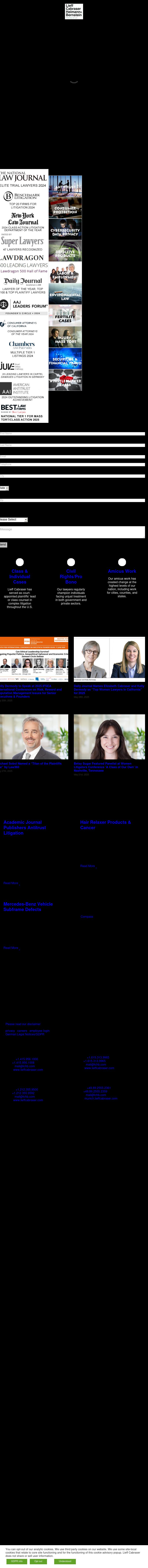 Lieff Cabraser Heimann & Bernstein, LLP - New York NY Lawyers