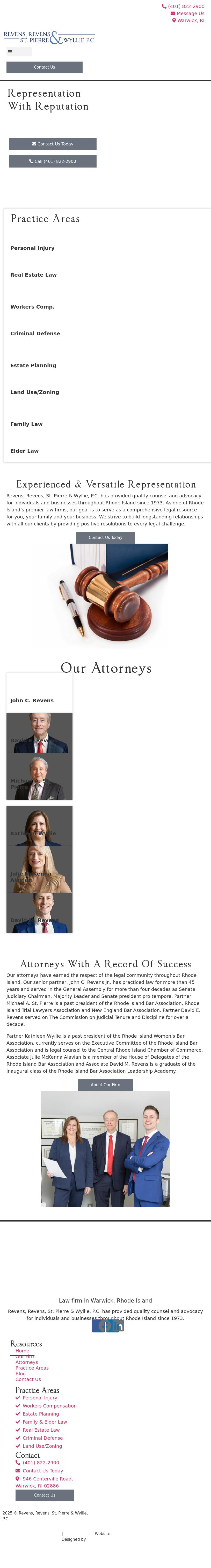 Revens, Revens & St. Pierre - Warwick RI Lawyers