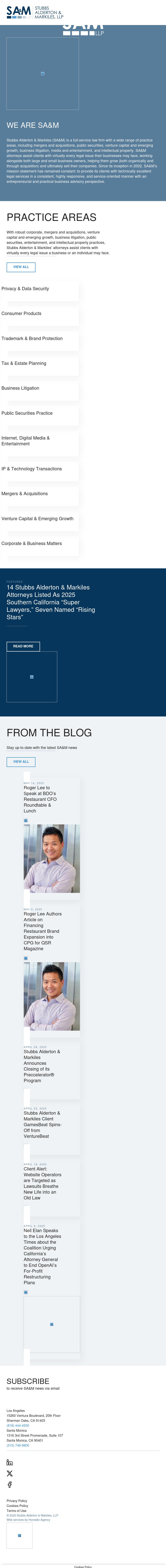 Stubbs Alderton & Markiles, LLP - Santa Monica CA Lawyers