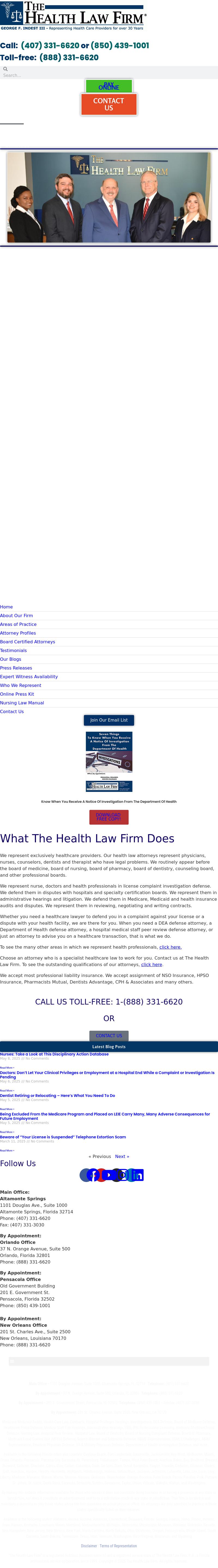 The Health Law Firm - Pensacola FL Lawyers