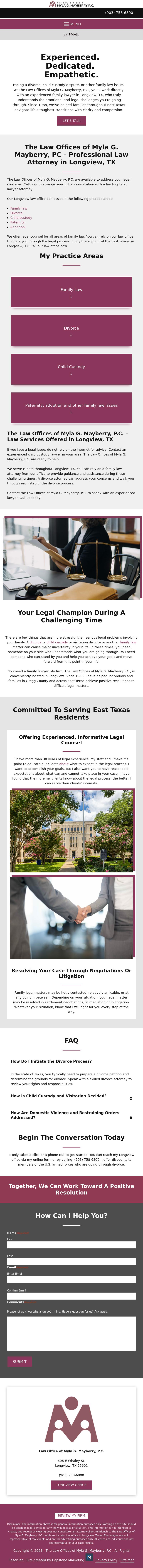 The Law Offices of Myla G. Mayberry, P.C. - Longview TX Lawyers